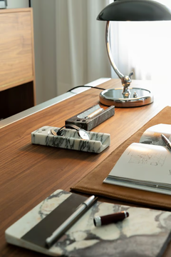 HALF PIPE ARABESCATO - Arabescato marble pen holder by Maami Home - view 3